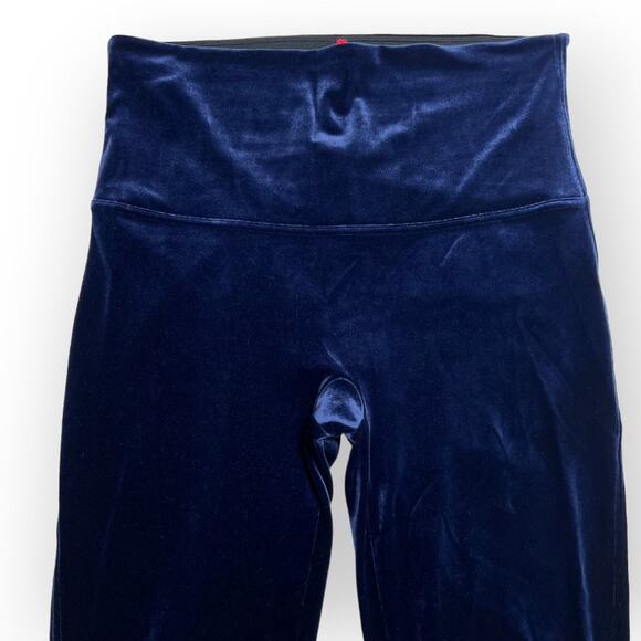 Spanx Velvet Leggings High-Rise Shaping SIZE XL Lapis Night Blue Yoga Pants - Picture 7 of 11